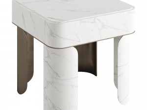Luxlucia Casa Line Marble Side Table 3D Model