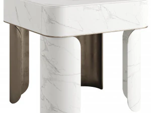 Luxlucia Casa Line Marble Side Table 3D Model