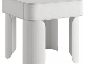 Luxlucia Casa Line Marble Side Table 3D Model