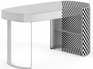 Luxlucia Casa Edge Dressing Table Modello 3D