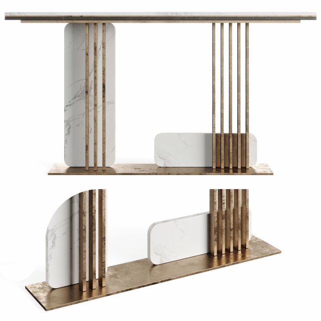 Light Luxury Porch 80 Console Table 3D Modell .c4d .max .obj .3ds .fbx .stl .blend