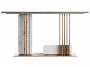 Light Luxury Porch 80 Console Table 3D Modell