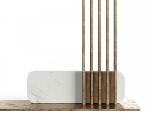 Light Luxury Porch 80 Console Table 3D Modell