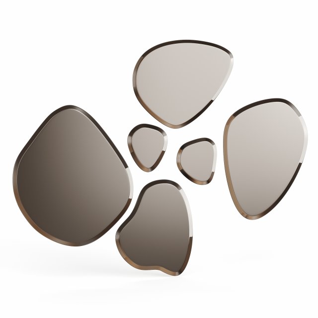 Cattelan Italia Hawaii Luxury Mirror 3D Model .c4d .max .obj .3ds .fbx .stl .blend 