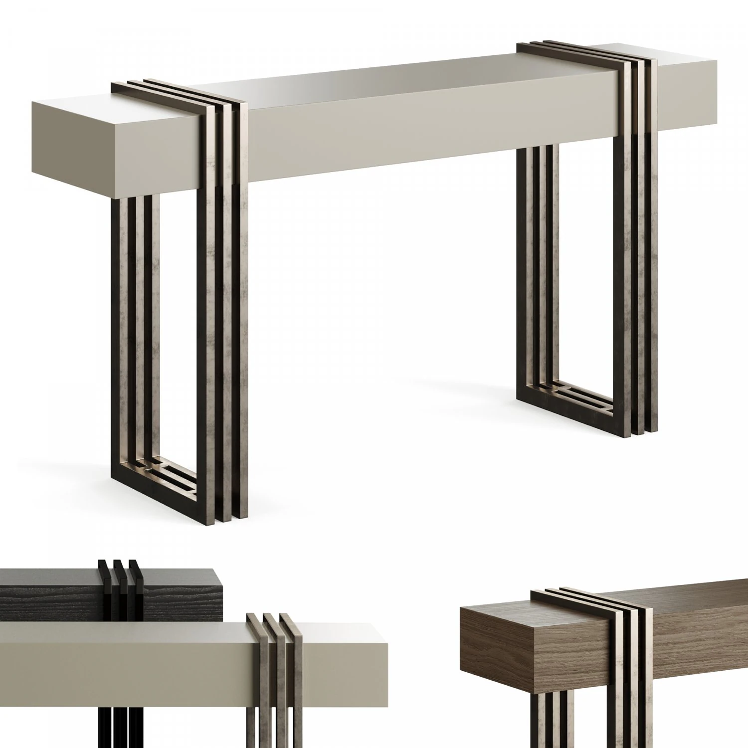 Laskasas Evelyn Console Table 3D Model .c4d .max .obj .3ds .fbx .stl .blend 