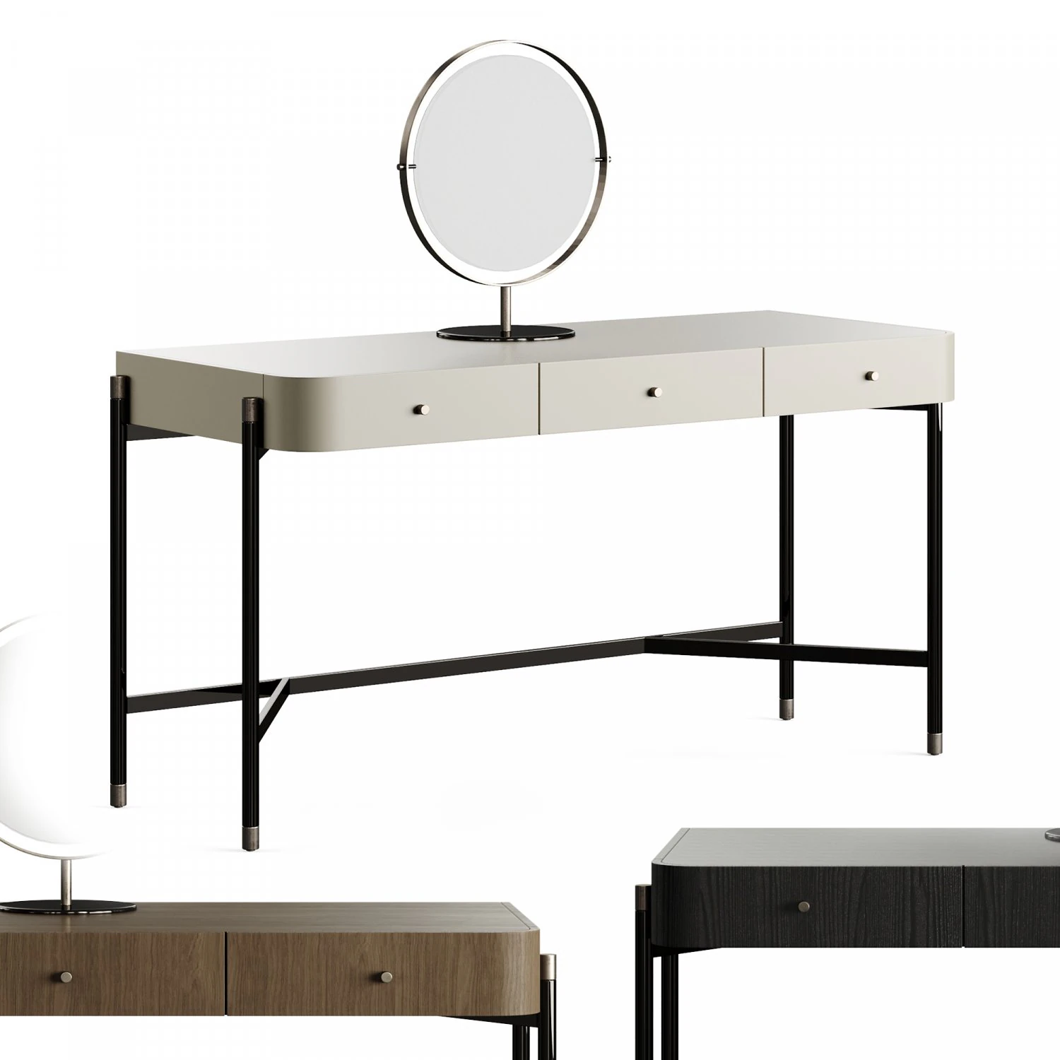 Laskasas Rosie Dressing Table 3D Model .c4d .max .obj .3ds .fbx .stl .blend 