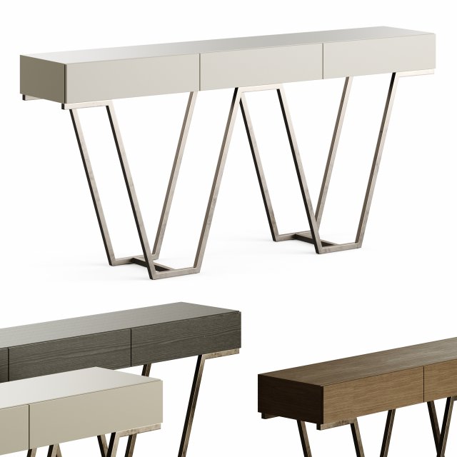 Laskasas Zurique Console Table Modèle 3D .c4d .max .obj .3ds .fbx .stl .blend 