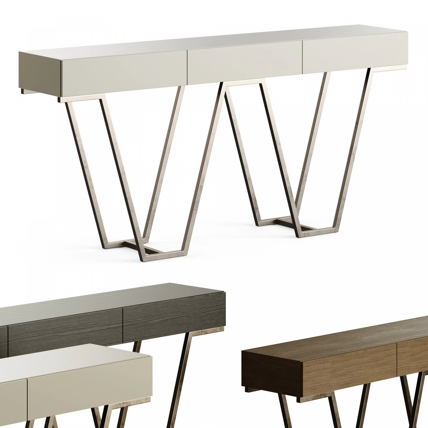 Laskasas Zurique Console Table 3D Model .c4d .max .obj .3ds .fbx .stl .blend 