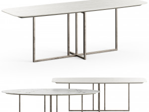 Meridiani COLE MarbleTable By Andrea Parisio 3D 模型
