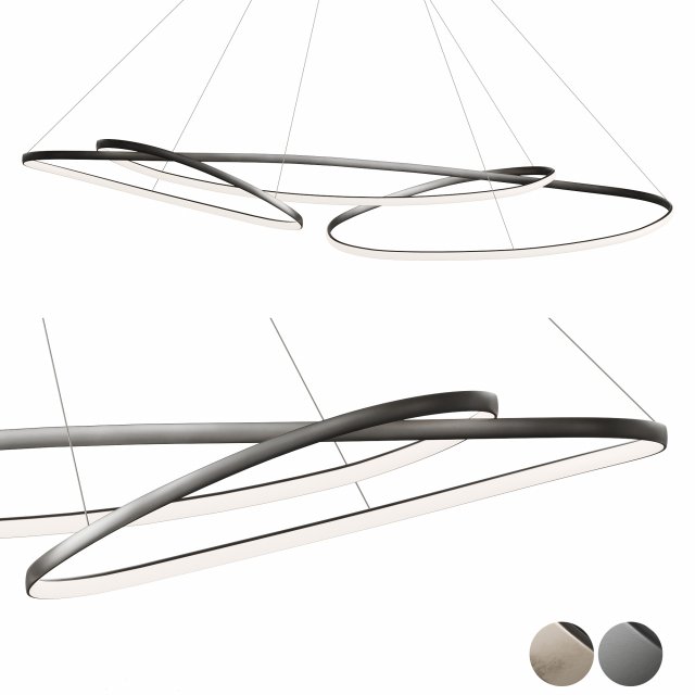 Heals Ribbon LED Pendant Lite Lamp XL Modelo 3D .c4d .max .obj .3ds .fbx .stl .blend 