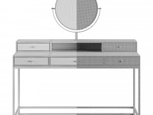 Laskasas DArc Dressing Table 3D Model