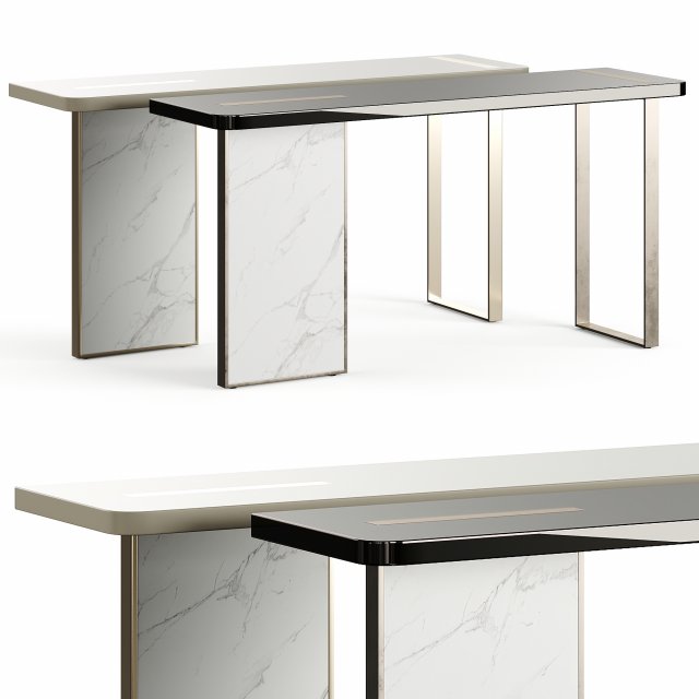 Marioni Tyron Console Table 3D Model .c4d .max .obj .3ds .fbx .stl .blend 