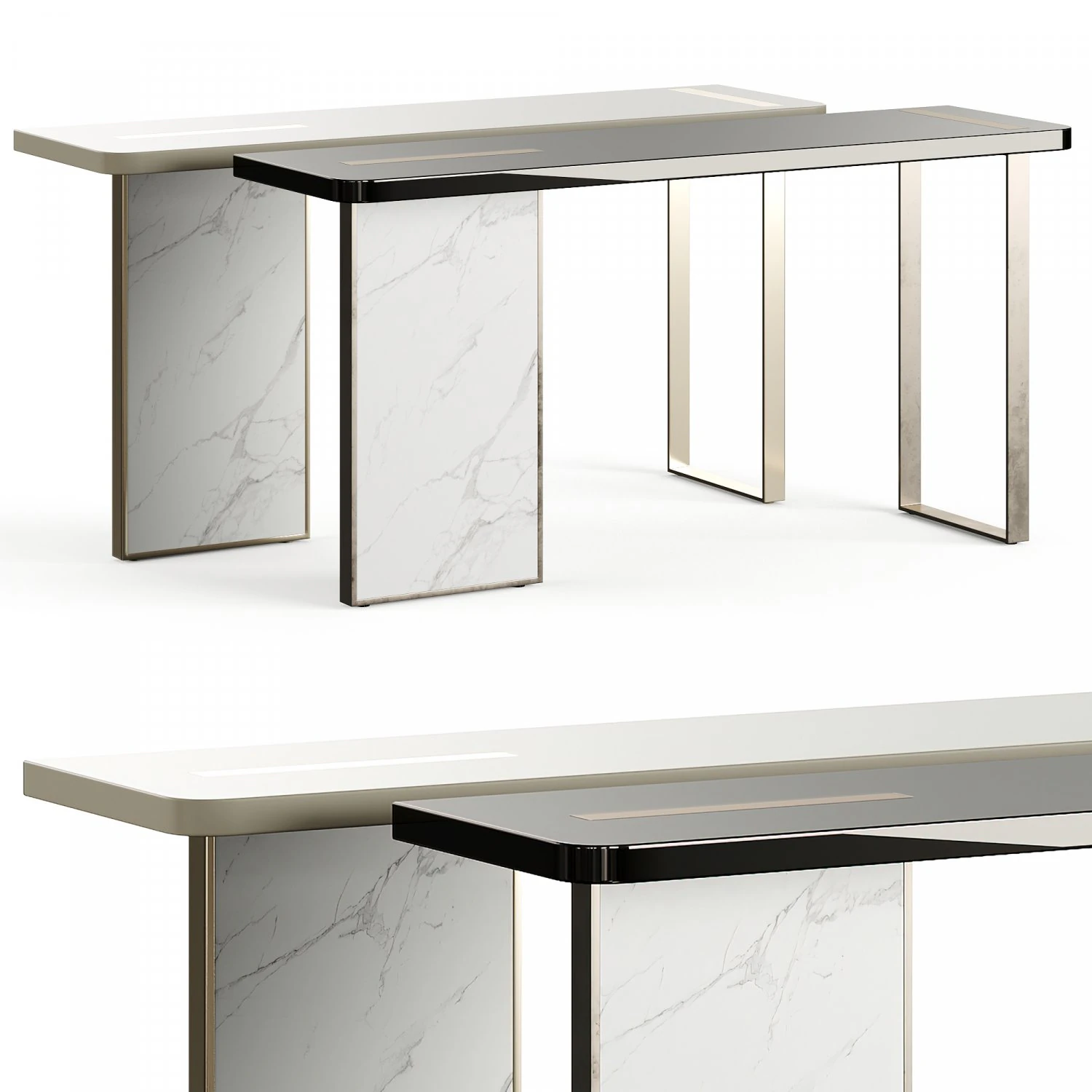 Marioni Tyron Console Table 3D Model .c4d .max .obj .3ds .fbx .stl .blend 