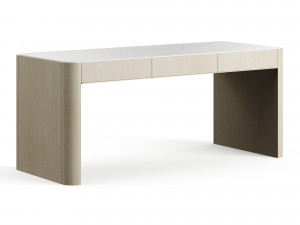 Laskasas Larson Writing Desk With Drawers 3D Model