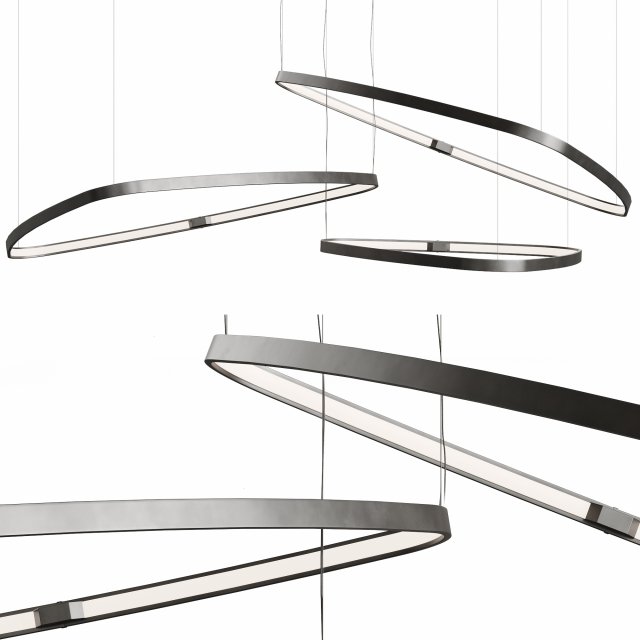 Triangle Pendant Lamp by LuxLucia Casa Modelo 3D .c4d .max .obj .3ds .fbx .stl .blend 