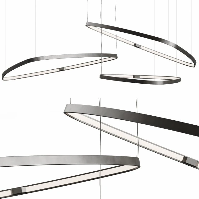 Трикутний підвісний світильник від LuxLucia Casa 3D Модель .c4d .max .obj .3ds .fbx .stl .blend 