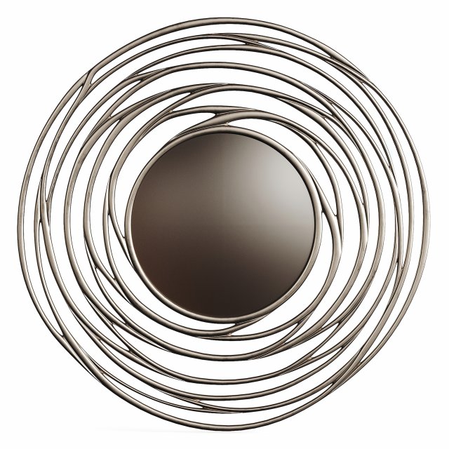 Luxury Mirror Round Metal 0056 GOLD 3D मॉडल .c4d .max .obj .3ds .fbx .stl .blend 