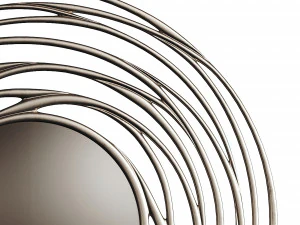 Luxury Mirror Round Metal 0056 GOLD 3D Model