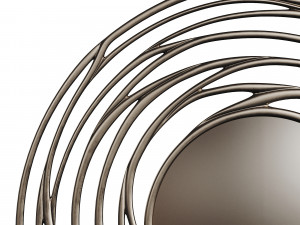 Luxury Mirror Round Metal 0056 GOLD 3D मॉडल