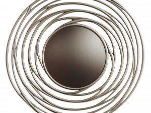 Luxury Mirror Round Metal 0056 GOLD 3D Model