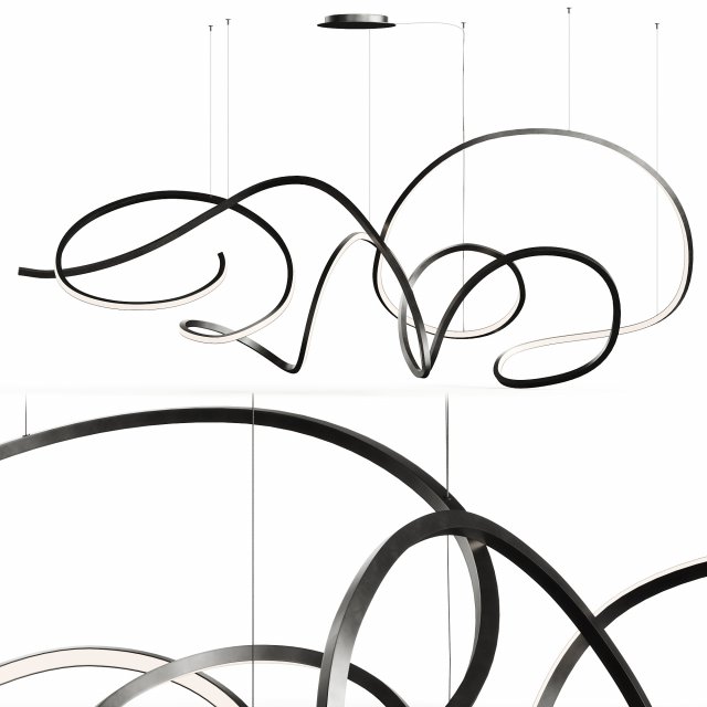 Inari Lite 067 Ribbon Lamp by Cameron Design House Model 3D .c4d .max .obj .3ds .fbx .stl .blend 