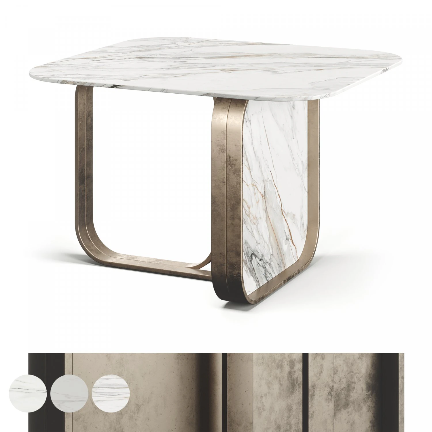 Taylor Llorente Luxury Marble Side Table 3D Model .c4d .max .obj .3ds .fbx .stl .blend