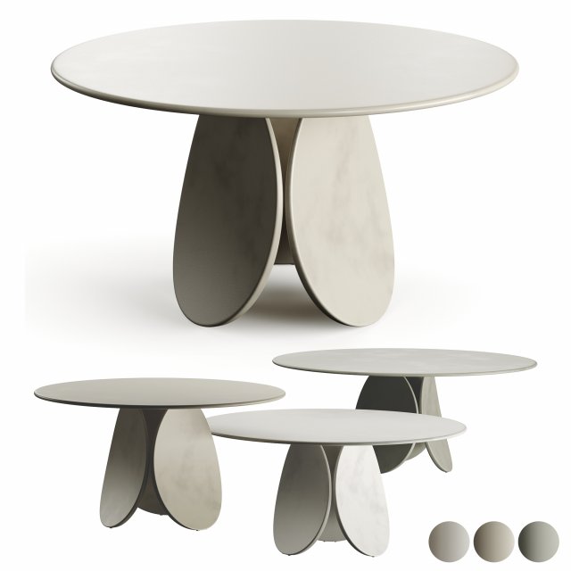 Cattelan Italia Maxim Argile Clay Table 3D Модель .c4d .max .obj .3ds .fbx .stl .blend 