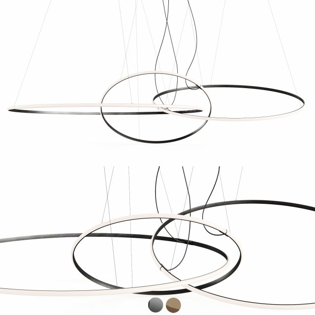 Fabian Olimpic F45 LINE Ribbon Lamp 3Dモデル .c4d .max .obj .3ds .fbx .stl .blend 