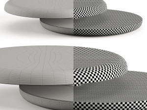 Cattelan Italia Yo-Yo Brushed Bronze Coffee Table 3D मॉडल