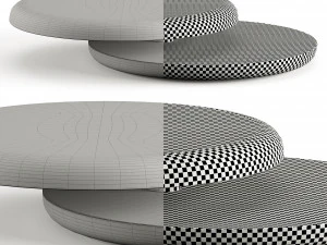 Cattelan Italia Yo-Yo Brushed Bronze Coffee Table 3D Model