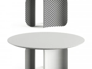 Miniforms Barry Circle Table by Alain Gilles 3D Model