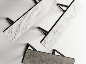 Laskasas Pearl Marble Console Table Model 3D