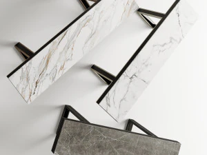 Laskasas Pearl Marble Console Table 3D Model