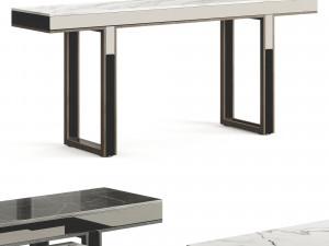 Laskasas Pearl Marble Console Table 3D Model