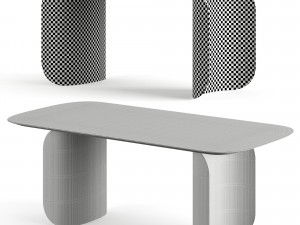 Miniforms Barry Rectangle Dinner Table 3D Модель