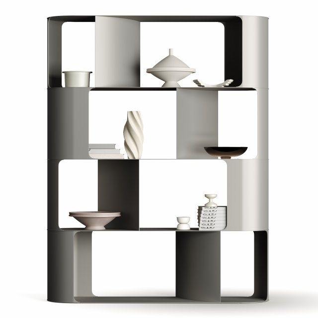 Cattelan Italia Fulham BookCase By Ono Design 3D-Modell .c4d .max .obj .3ds .fbx .stl .blend 