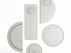 Fendi Casa Domino Luxury Mirror 3Dモデル