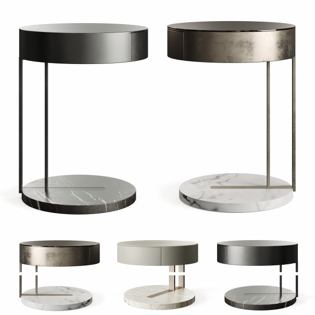 Meridiani Ralf Night Table by Andrea Parisio Modelo 3D .c4d .max .obj .3ds .fbx .stl .blend