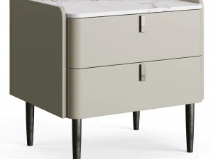 Light Luxury Marble Bedside GG41 3D Model