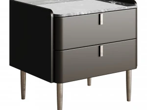 Light Luxury Marble Bedside GG41 3D Model