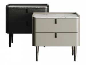 Light Luxury Marble Bedside GG41 3D Model