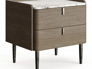 Light Luxury Marble Bedside GG41 3D Model