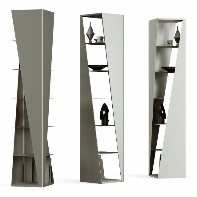 Cattelan Italia Rocket Bookcase Model 3D .c4d .max .obj .3ds .fbx .stl .blend 