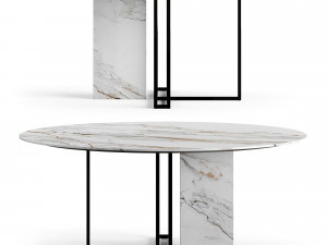 Meridiani Plinto Circle Table 180 cm by Andrea Parisio 3D Model