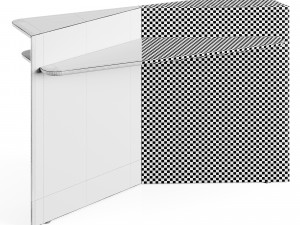 Gallotti Radice Hanami Lacquer Wood Console Model 3D