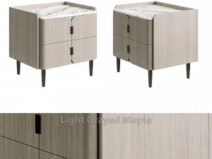 Comodino in legno leggero di lusso K32 Modello 3D