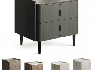 Light Luxury K32 Wood Bedside Table 3D Модель