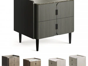 Light Luxury K32 Wood Bedside Table 3D Model