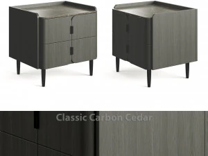 Light Luxury K32 Wood Bedside Table 3D Model