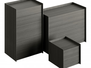 Laskasas Endy Tallboy Chest of Drawers 3D Модель